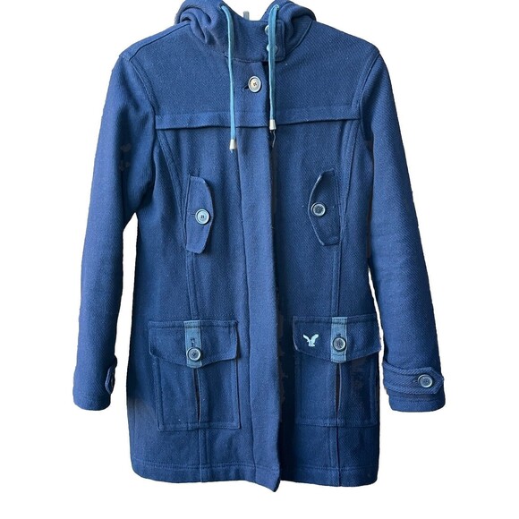American Eagle Outfitters Blue Pea Coat - Picture 1 of 7